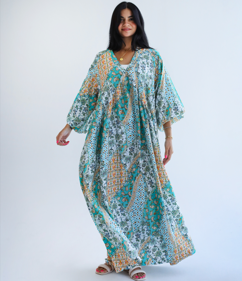 Shine dress-Turquoise