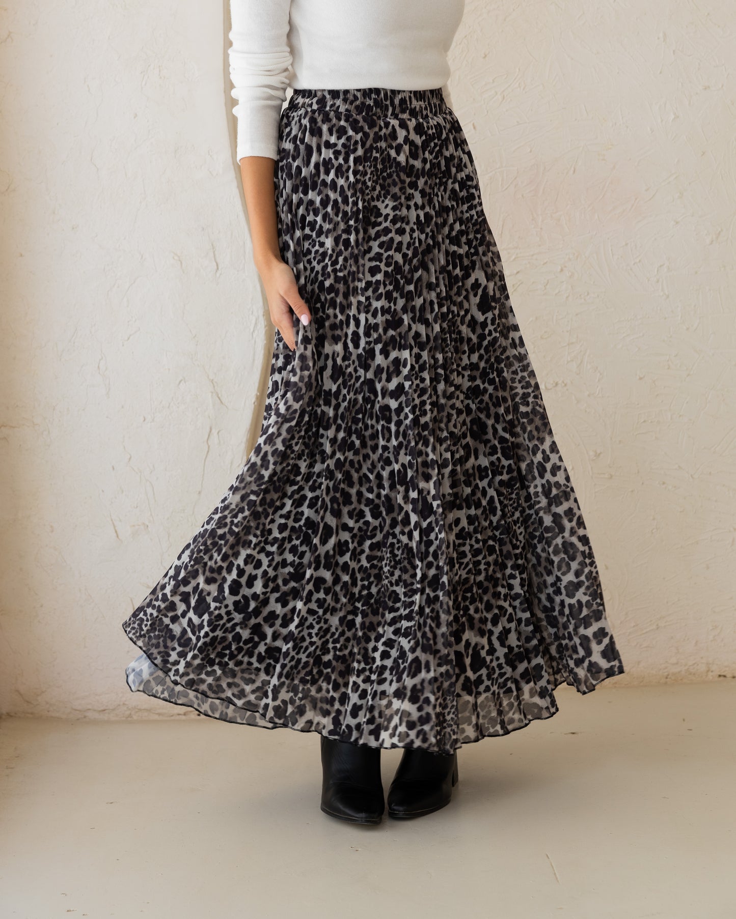 Black Leopard skirt