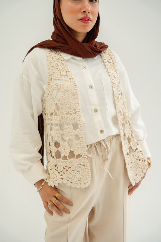Boho crochet Vest