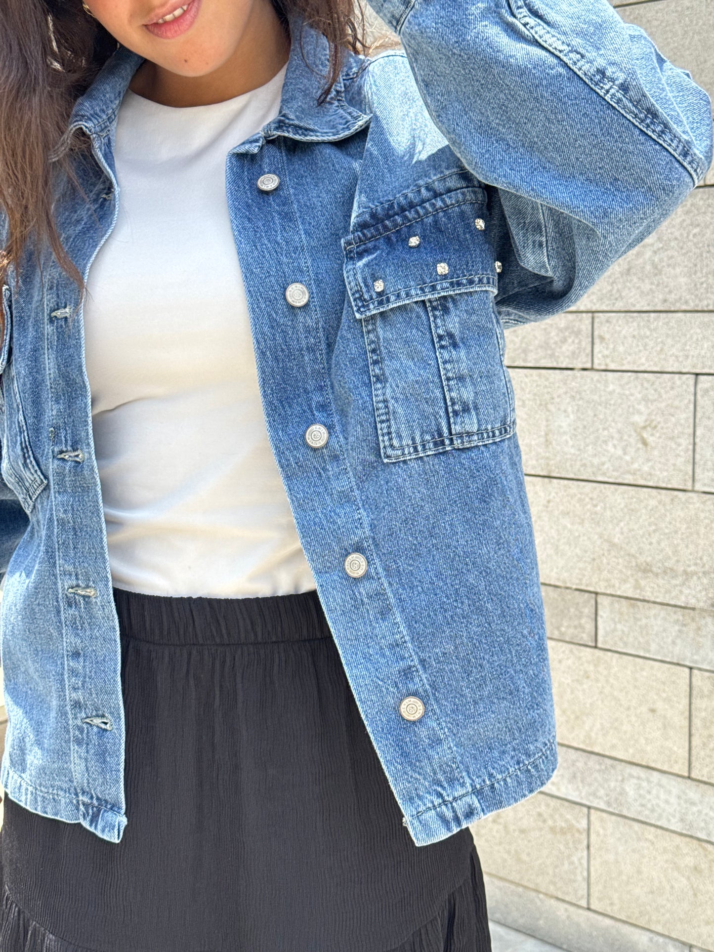Crystal Jeans Jacket